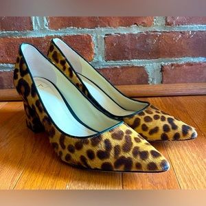 Marc Fisher Heels, 6.5M, leopard pattern, leather sole, excellent condition